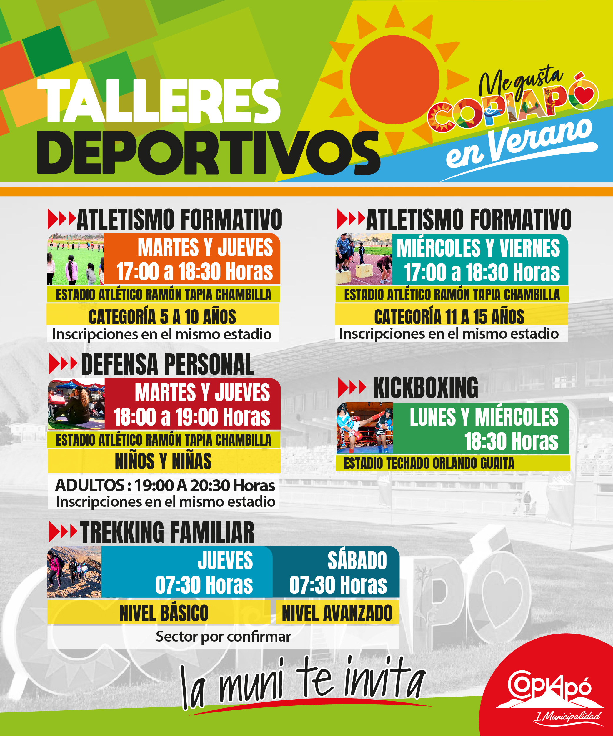 Municipio De Copiapó Invita A La Comunidad A Participar De Los Talleres